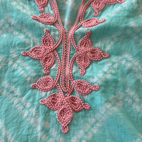 Roller Rabbit Cotton Embroidered Swim Cover-Up Tunic - Picture 2 of 7